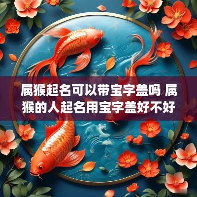 属猴起名可以带宝字盖吗 属猴的人起名用宝字盖好不好