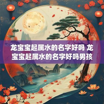 龙宝宝起属水的名字好吗 龙宝宝起属水的名字好吗男孩