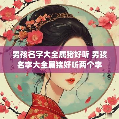 男孩名字大全属猪好听 男孩名字大全属猪好听两个字