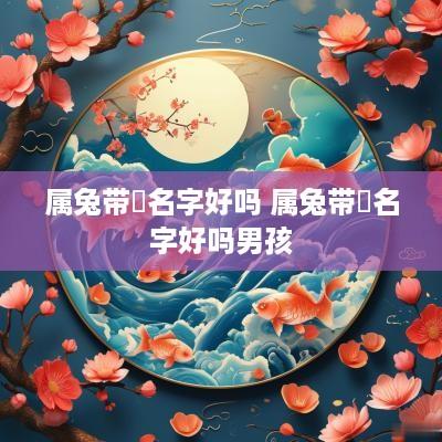 属兔带璟名字好吗 属兔带璟名字好吗男孩