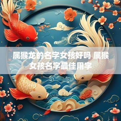 属猴龙的名字女孩好吗 属猴女孩名字最佳用字