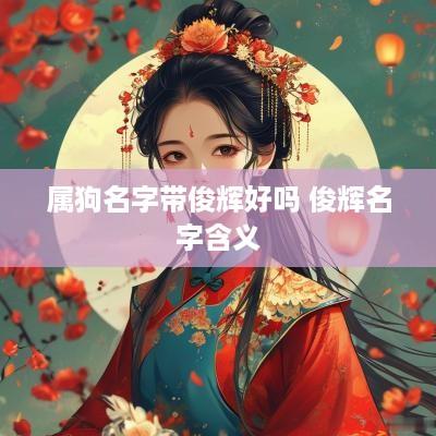 属狗名字带俊辉好吗 俊辉名字含义