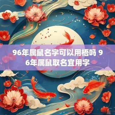 96年属鼠名字可以用梧吗 96年属鼠取名宜用字