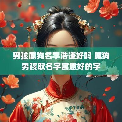 男孩属狗名字浩谦好吗 属狗男孩取名字寓意好的字