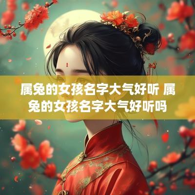 属兔的女孩名字大气好听 属兔的女孩名字大气好听吗