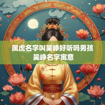 属虎名字叫吴峥好听吗男孩 吴峥名字寓意