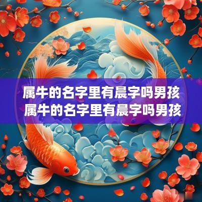 属牛的名字里有晨字吗男孩 属牛的名字里有晨字吗男孩子
