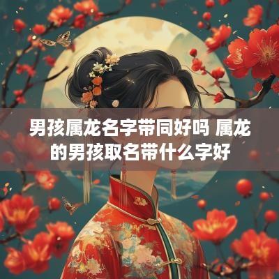 男孩属龙名字带同好吗 属龙的男孩取名带什么字好