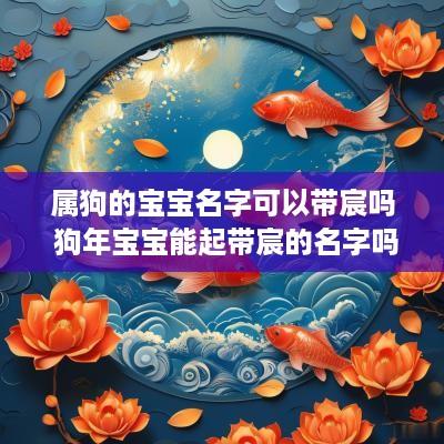 属狗的宝宝名字可以带宸吗 狗年宝宝能起带宸的名字吗