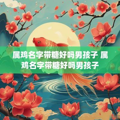 属鸡名字带糖好吗男孩子 属鸡名字带糖好吗男孩子