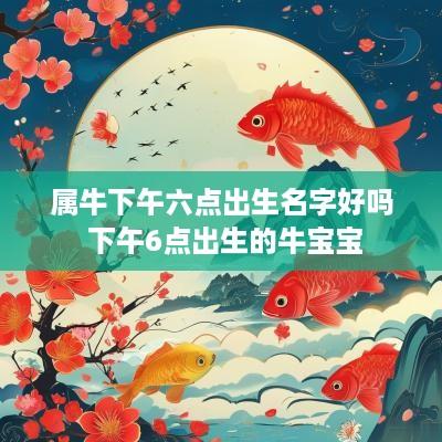 属牛下午六点出生名字好吗 下午6点出生的牛宝宝