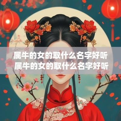 属牛的女的取什么名字好听 属牛的女的取什么名字好听又吉祥