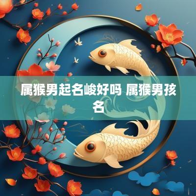 属猴男起名峻好吗 属猴男孩名