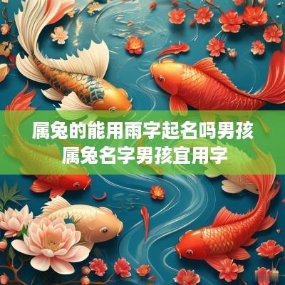 属兔的能用雨字起名吗男孩 属兔名字男孩宜用字