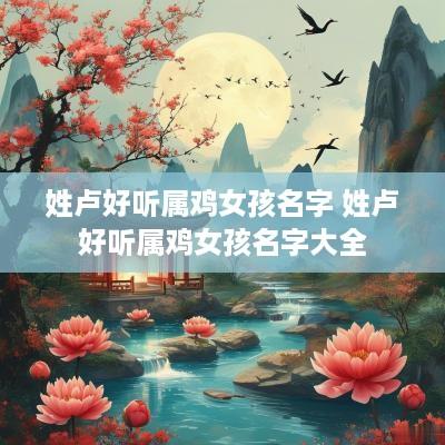 姓卢好听属鸡女孩名字 姓卢好听属鸡女孩名字大全