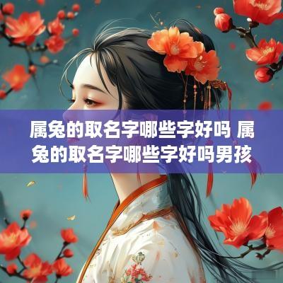 属兔的取名字哪些字好吗 属兔的取名字哪些字好吗男孩