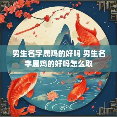 男生名字属鸡的好吗 男生名字属鸡的好吗怎么取