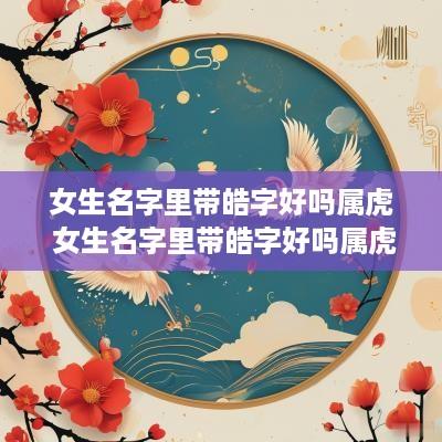 女生名字里带皓字好吗属虎 女生名字里带皓字好吗属虎