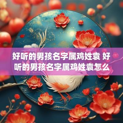 好听的男孩名字属鸡姓袁 好听的男孩名字属鸡姓袁怎么取