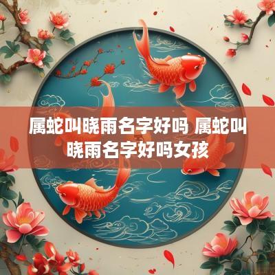 属蛇叫晓雨名字好吗 属蛇叫晓雨名字好吗女孩