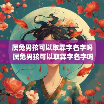 属兔男孩可以取霖字名字吗 属兔男孩可以取霖字名字吗好听吗