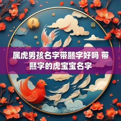 属虎男孩名字带熙字好吗 带熙字的虎宝宝名字