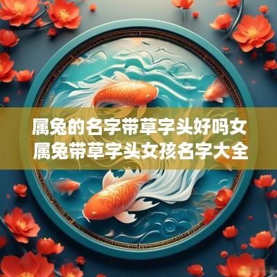 属兔的名字带草字头好吗女 属兔带草字头女孩名字大全