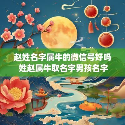 赵姓名字属牛的微信号好吗 姓赵属牛取名字男孩名字