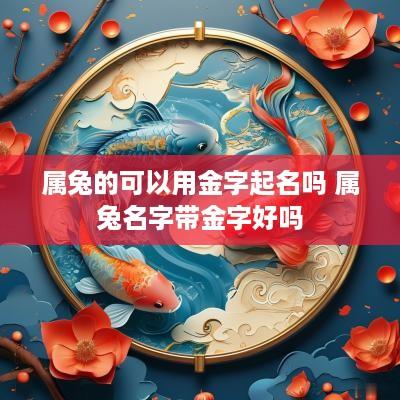 属兔的可以用金字起名吗 属兔名字带金字好吗