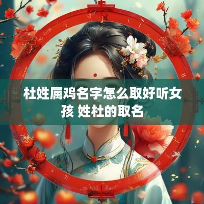 杜姓属鸡名字怎么取好听女孩 姓杜的取名