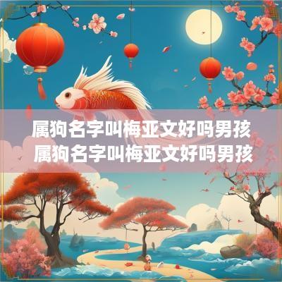 属狗名字叫梅亚文好吗男孩 属狗名字叫梅亚文好吗男孩还是女孩