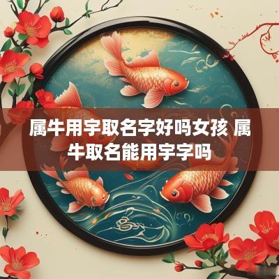 属牛用宇取名字好吗女孩 属牛取名能用宇字吗