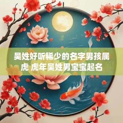 吴姓好听稀少的名字男孩属虎 蛇年吴姓男宝宝起名