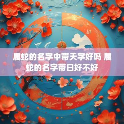 属蛇的名字中带天字好吗 属蛇的名字带日好不好