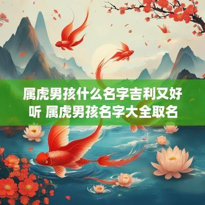 属虎男孩什么名字吉利又好听 属虎男孩名字大全取名