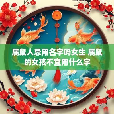 属鼠人忌用名字吗女生 属鼠的女孩不宜用什么字