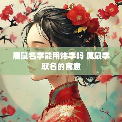 属鼠名字能用炜字吗 属鼠字取名的寓意