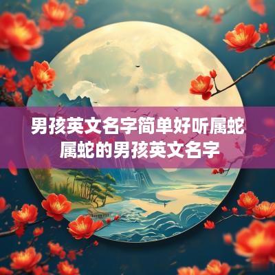 男孩英文名字简单好听属蛇 属蛇的男孩英文名字