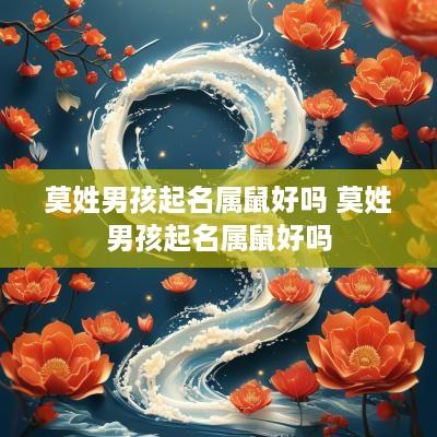 莫姓男孩起名属鼠好吗 莫姓男孩起名属鼠好吗