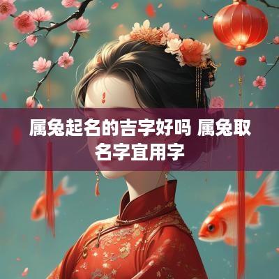 属兔起名的吉字好吗 属兔取名字宜用字