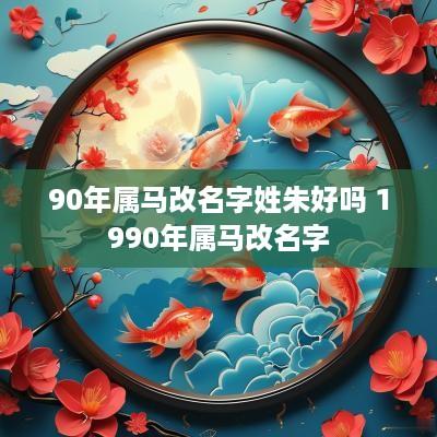 90年属马改名字姓朱好吗 1990年属马改名字