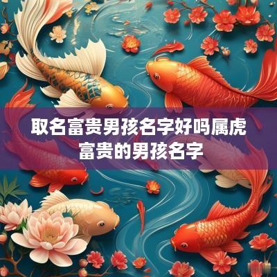 取名富贵男孩名字好吗属虎 富贵的男孩名字