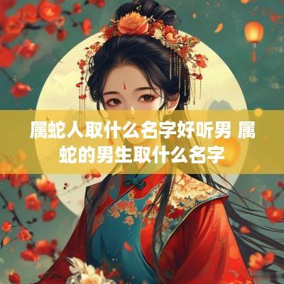 属蛇人取什么名字好听男 属蛇的男生取什么名字