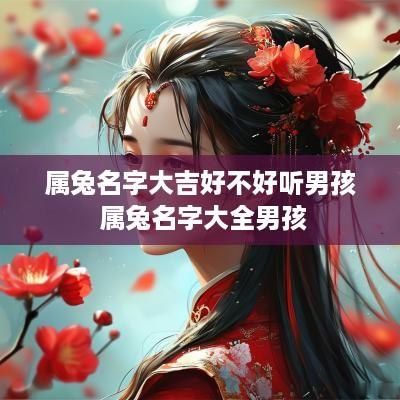 属兔名字大吉好不好听男孩 属兔名字大全男孩