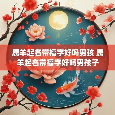 属羊起名带福字好吗男孩 属羊起名带福字好吗男孩子