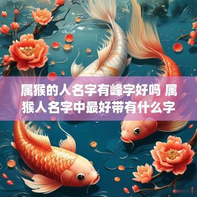 属猴的人名字有峰字好吗 属猴人名字中最好带有什么字
