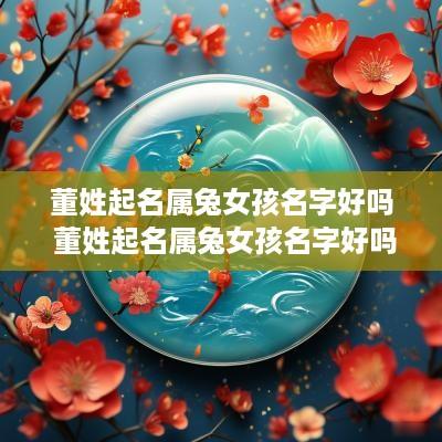 董姓起名属兔女孩名字好吗 董姓起名属兔女孩名字好吗怎么取