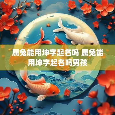 属兔能用坤字起名吗 属兔能用坤字起名吗男孩