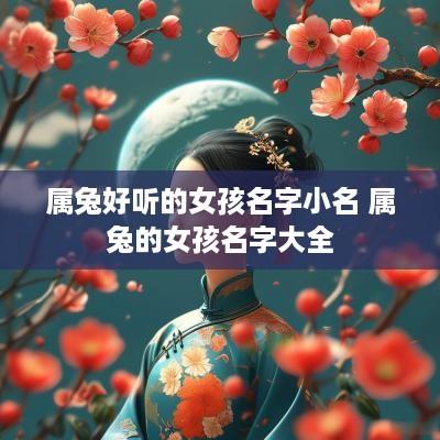 属兔好听的女孩名字小名 属兔的女孩名字大全