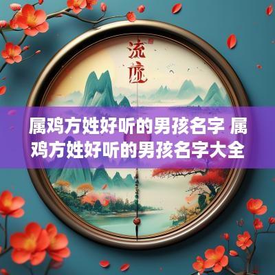 属鸡方姓好听的男孩名字 属鸡方姓好听的男孩名字大全